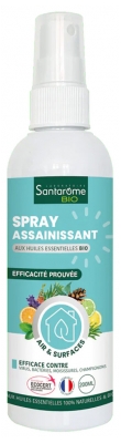 Santarome Spray Assainissant Bio 20 Huiles Essentielles Air & Surfaces 200 ml