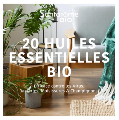 Santarome Spray Assainissant Bio 20 Huiles Essentielles Air & Surfaces 100 ml