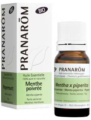 Pranarôm Huile Essentielle Menthe Poivrée Bio Mentha X Piperita Partie Aérienne Hect 10 ml