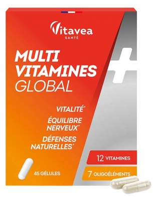 Vitavea Multivitamines Global et Vitalité 45 Gélules