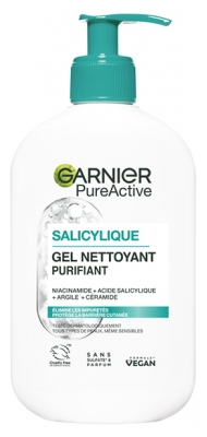 Garnier PureActive Salicylique Gel Nettoyant Purifiant Toutes Peaux 250 ml