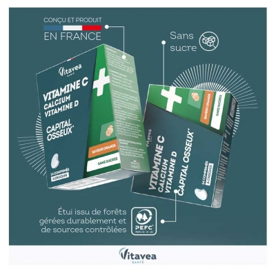 Vitavea Vitamine C + Vitamine D + Calcium 24 Comprimés à Croquer