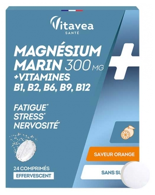 Vitavea Détente Magnésium + Vitamines B1 B2 B6 B9 B12 24 Comprimés Effervescents