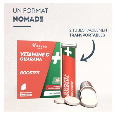 Vitavea Vitamine C + Guarana Booster 24 comprimés à croquer