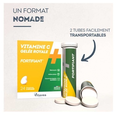 Vitavea Vitamine C + Gelee Royale 24 Comprimés à Croquer