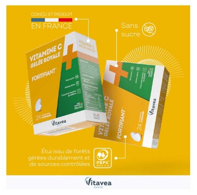 Vitavea Vitamine C + Gelee Royale 24 Comprimés à Croquer