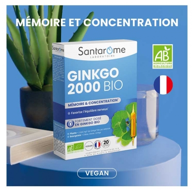 Santarome Ginkgo 2000 Bio 20 Unités