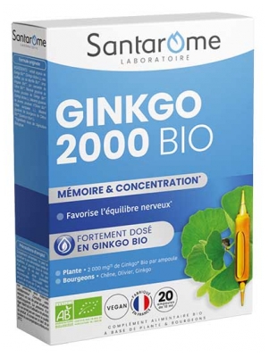 Santarome Ginkgo 2000 Bio 20 Unités