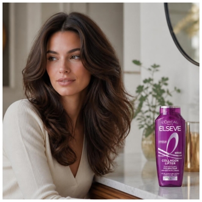 L'Oréal Paris Elseve Collagen Lifter Shampoing Volumateur Cheveux Fins et Plats 250 ml