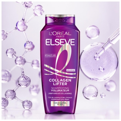 L'Oréal Paris Elseve Collagen Lifter Shampoing Volumateur Cheveux Fins et Plats 250 ml