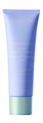 Sanoflore Hydra Ciana Fluide Hydratant Apaisant Visage Bio 50 ml