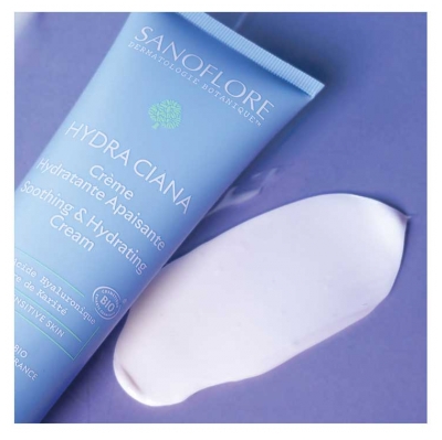 Sanoflore Hydra Ciana Crème Hydratante Apaisante Visage Bio 50 ml