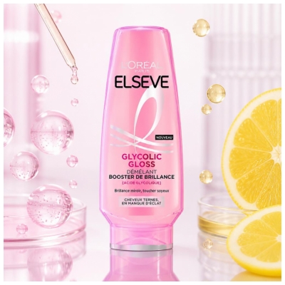 L'Oréal Paris Elseve Glycolic Gloss Démêlant Booster de Brillance Cheveux Ternes 250 ml