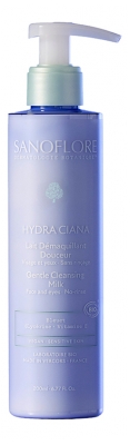 Sanoflore Hydra Ciana Lait Démaquillant Douceur Visage et Yeux Bio 200 ml
