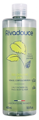 Rivadouce Gel Douche 3en1 Cèdre & Patchouli Corps Visage Cheveux 400 ml