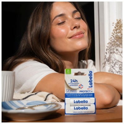Labello Protect+ Soins des Lèvres SPF15 Lot de 2 x 4,8 g