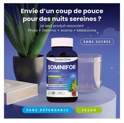 Santarome Somnifor Mélatonine 1,9 mg 30 Gummies