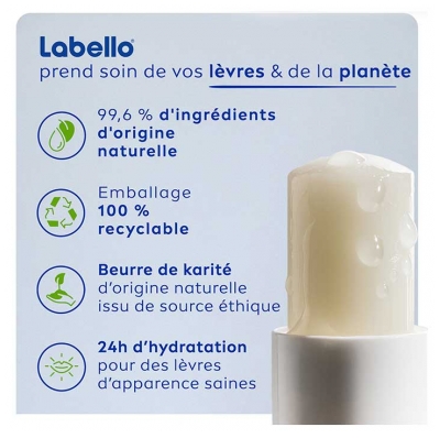 Labello Hydro Care Soin des Lèvres SPF15 Lot de 2 x 4,8 g