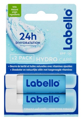 Labello Hydro Care Soin des Lèvres SPF15 Lot de 2 x 4,8 g