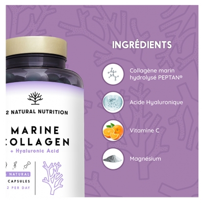 N2 Natural Nutrition Collagène Marin + Acide Hyaluronique 75 Jours 150 Capsules