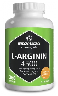 Vitamaze l-Arginine à Haute Dose 750 mg 360 Capsules