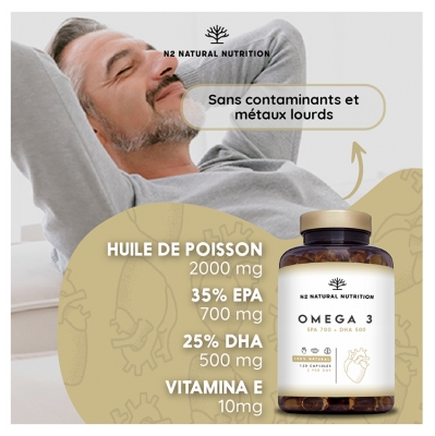 N2 Natural Nutrition Omega 3 EPA 700 + DHA 500 120 Capsules