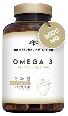 N2 Natural Nutrition Omega 3 EPA 700 + DHA 500 120 Capsules