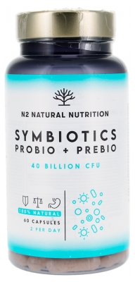 N2 Natural Nutrition Symbiotics Probio + Prébio 60 Capsules