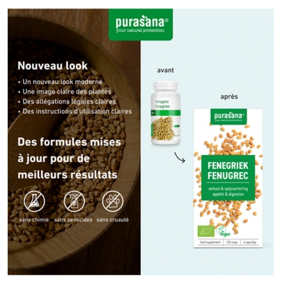 Purasana Vegan Fenugrec Bio 120 Gélules