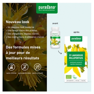 Purasana Vegan Millepertuis Bio 120 Gélules