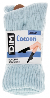DIM Chaussettes Cocoon Couleur Marron Bois - Taille : 40/41