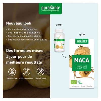 Purasana Vegan Maca Bio 120 Gélules