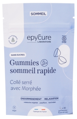 Epycure Gummies Sommeil Rapide Sans Sucres - 15 Jours - 30 Gummies - 2/Jour