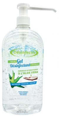Désinfectis Gel Désinfectant pour les Mains Sans Rinçage 1 L