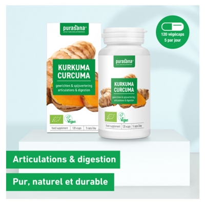 Purasana Vegan Curcuma Bio 120 Gélules