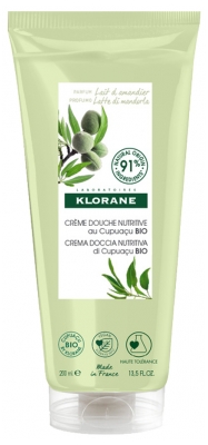 Klorane — Crème Douche au Beurre de Cupuaçu Bio - Lait d'Amandier - Peau Sèche à Trèsèche 200 ml