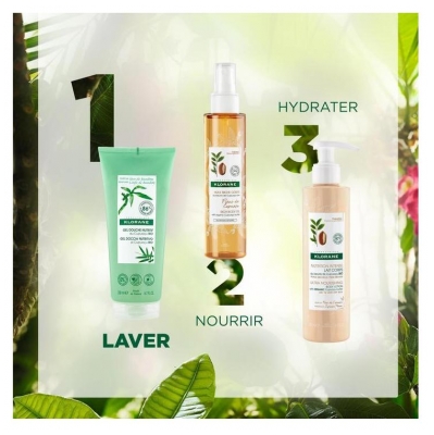 Klorane — Gel Douche au Beurre de Cupuaçu Bio — Sève de Bambou — Tous Types de Peaux 200 ml