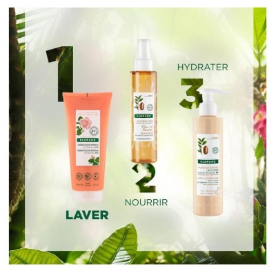 Klorane — Crème Douche au Beurre de Cupuaçu Bio - Lait de Rose — Peau Sèche 200 ml