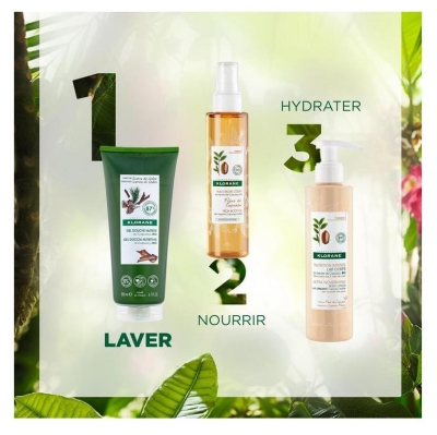 Klorane Gel Douche au Beurre de Cupuaçu Bio - Écorce de Cèdre - Tous Types de Peaux 200 ml