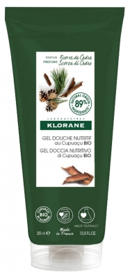 Klorane Gel Douche au Beurre de Cupuaçu Bio - Écorce de Cèdre - Tous Types de Peaux 200 ml