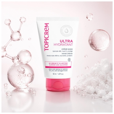 Topicrem Ultra-Hydratant Crème Mains Très Sèches et Abîmées 50 ml