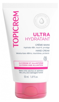 Topicrem Ultra-Hydratant Crème Mains Très Sèches et Abîmées 50 ml