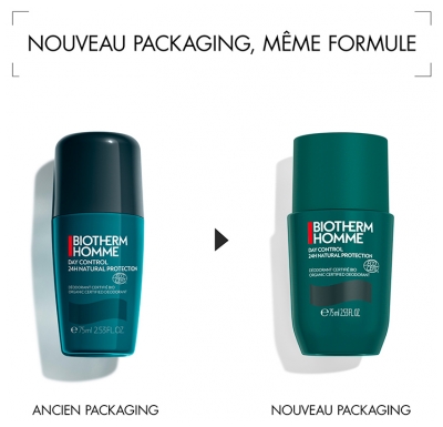 Biotherm Homme Day Control 24H Protection Natural Roll-On Bio Lot de 2 x 75 ml