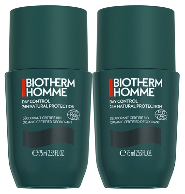 Biotherm Homme Day Control 24H Protection Natural Roll-On Bio Lot de 2 x 75 ml