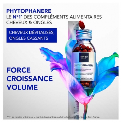 Phyto Phanère Complément Alimentaire Cheveux & Ongles Duo 120 Capsules X 2