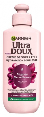 Garnier Ultra Doux Crème de Soin 2en1 Hydratation Souplesse 200 ml