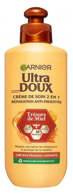 Garnier Ultra Doux Crème de Soin 2en1 Anti-Frisottis Réparation 200 ml