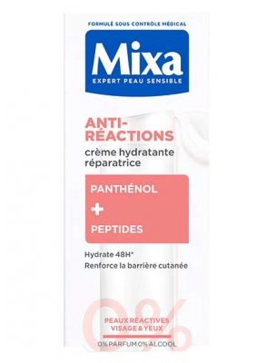 Mixa Anti-Réactions Crème Hydratante Réparatrice Peaux Réactives 50 ml