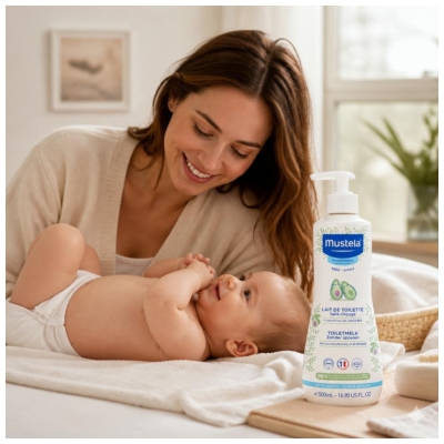 Mustela Lait de Toilette Sans Rinçage Peau Normale 500 ml