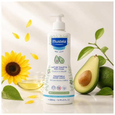 Mustela Lait de Toilette Sans Rinçage Peau Normale 500 ml